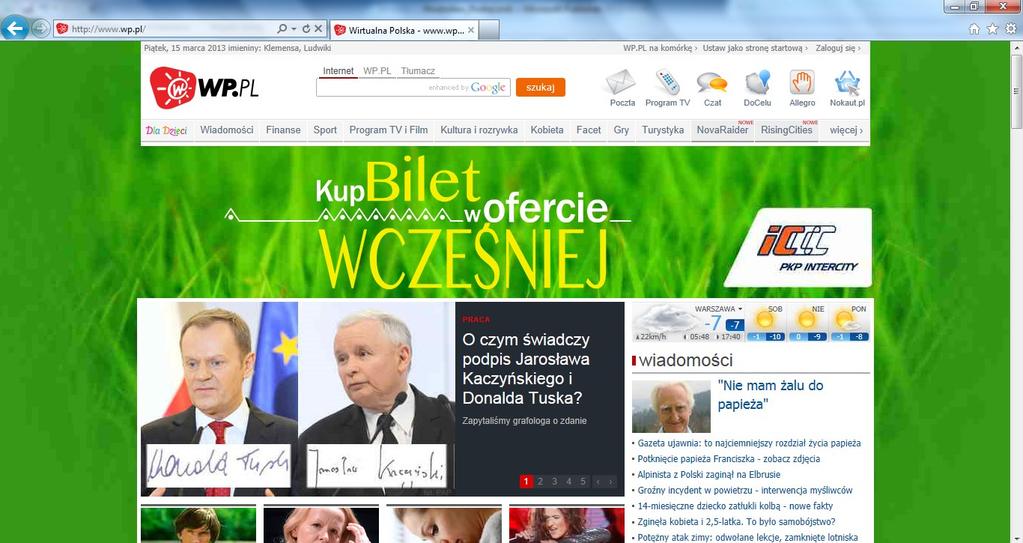 Internet umożliwia także uzyskiwanie