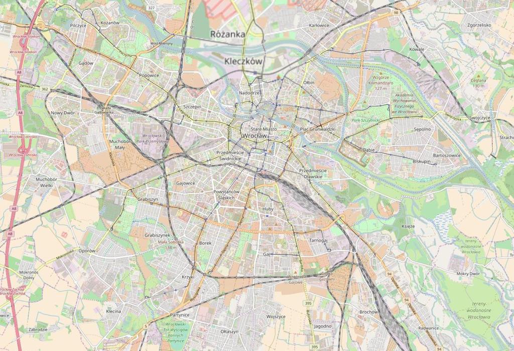 Wrocław - lokalizacje inwestycji własnych INWESTYCJE OBECNIE REALIZOWANE: WROCŁAW WIELKA 27 Źródło: Emitent; autorzy OpenStreetMap, www.openstreetmap.
