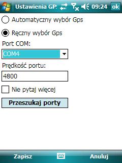 Dla prostoty najlepiej wybrać Tak ( Yes ), NaviStarter sam spróbuje wyszukać GPS i zapisze ustawienia, nie pytając użytkownika ponownie. Rys.