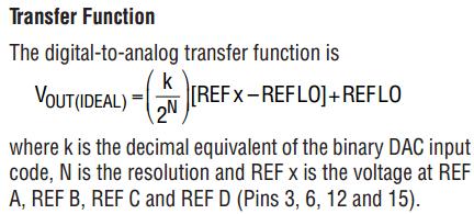 DAC LTC2624 Quad DAC LTC2624: - ilość bitów N=12,