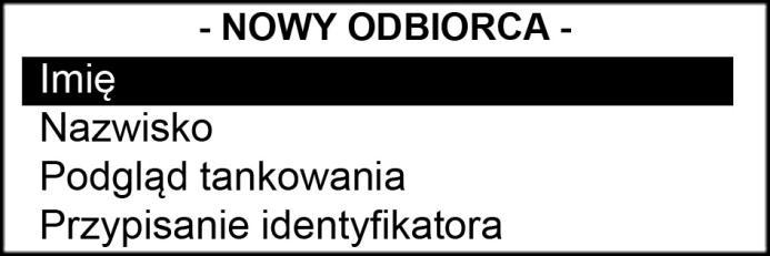 Rysunek 92 5.2.1 Dodawanie odbiorcy Po potwierdzeniu <ENTER> komunikatu na Rysunku 92 system od razu zacznie procedurę dodawania odbiorcy.