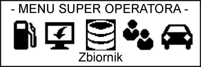 6 ZARZĄDZANIE STANEM ZBIORNIKA Aby przejść do menu zbiornika należy zalogować się jako dowolny operator z uprawnieniami do zarządzania zbiornikiem.