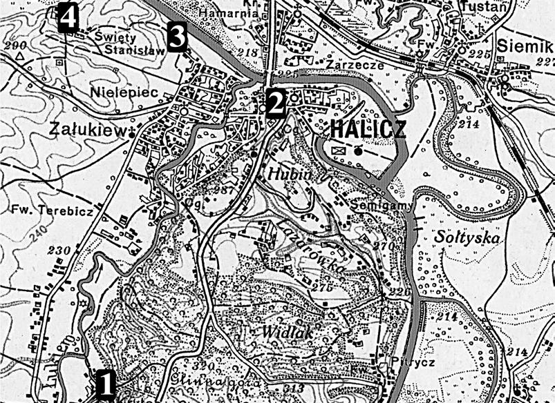 Maksymilian Sas Halicz 1 W topografii historycznej Halicza należy wyróżnić trzy średniowieczne centra osadnicze, wyraźnie widoczne do dzisiaj, zlokalizowane w pewnym oddaleniu od siebie.