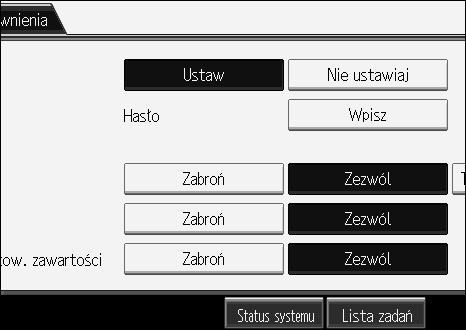 Róåne ustawienia skanowania F Wpolu [Hasâo] naciãnij przycisk [Wpisz]. 6 G Wprowadä hasâo, a nastêpnie naciãnij przycisk [OK].