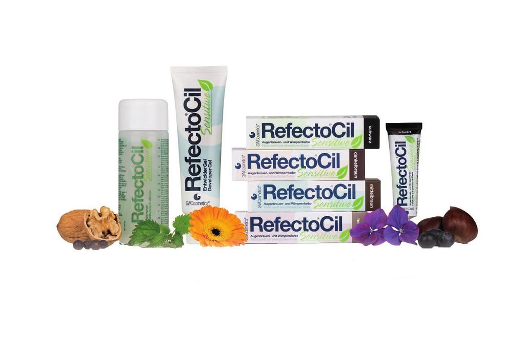 RefectoCil Sensitive pierwsza farba do brwi i rzęs na bazie roślin, bardzo delikatna, także dla wrażliwych klinów alergików, testowana dermatologicznie i okulistycznie.