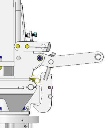 Eksploatacja w polu Ustawianie wyrzutnika w pozycji roboczej - Wykonać opisane powyżej połączenie hydrauliczne między rozdzielaczem hydraulicznym a ciągnikiem.