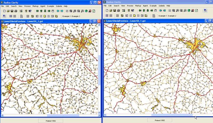 Generalizacja osadnictwa i sieci dróg bazy danych ogólno geograficznych z wykorzystaniem systemu Clarity możliwość modyfikacji i opracowania narzędzi generalizacyjnych odpowiednio do potrzeb procesu.