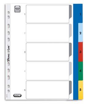 PRZEKŁADKI KARTONOWE Z PERFORACJĄ STRONG LINE NUMERYCZNE ELBA Przekładki kartonowe z perforacją Strong Line numeryczne Elba wykonane są z