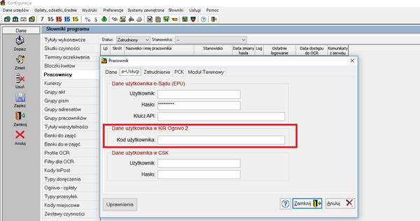 Komornik SQL-VAT W programie Komornik SQL-VAT, przechodząc do listy pracowników, trzeba wybrać odpowiednią osobę (zastępcę). Następnie dwukrotnie klikając na nią pojawia się okno z danymi pracownika.