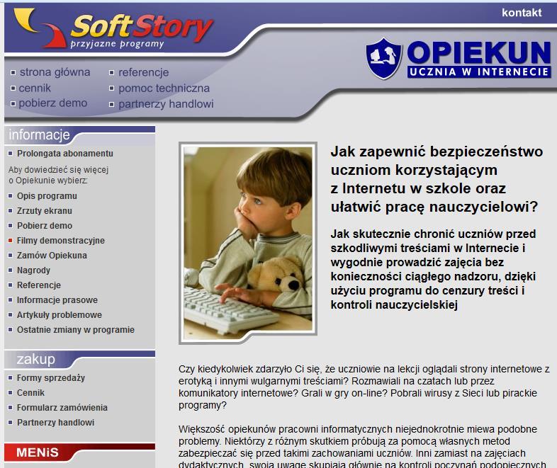 Opiekun ucznia działania zabezpieczające uczniów przed dostępem do treści, które mogą stanowić zagrożenie dla ich
