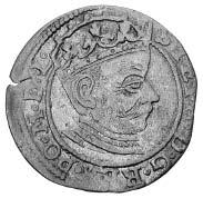 dwie tarcze herbowe, rok i napis, Kop. 471. III 100.- 138. szelàg 1583, men.