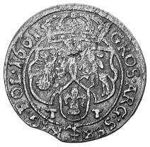 szóstak 1666, men. Wilno, Av: popiersie i napis, Rv: Pogoƒ litewska, nomina, rok i napis, Kop. 3623 R1. IV 100.- 243.