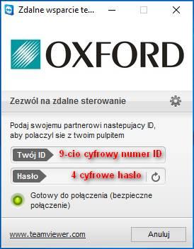 Strona 18 76a/78a Instrukcja instalacji systemu CardioScan 10, 11, 12 - wersja 3.6. Serwisowe zdalne wsparcie techniczne W pakiecie instalatora znajduje się aplikacja Team Viewer w wersji 7, za pomocą której serwis może zdalnie połączyć się z Państwa komputerem.