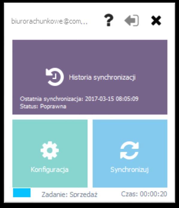 W przypadku potrzeby uruchomienia synchronizacji ręcznie, należy użyć przycisku Synchronizuj ( Rysunek 31).