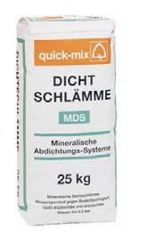 y uszczelniające Hydroizolacje mineralne MDS Mineralny szlam uszczelniający Mineralna zaprawa uszczelniająca, wodoszczelna, dyfuzyjna, wiążąca hydrauliczne.