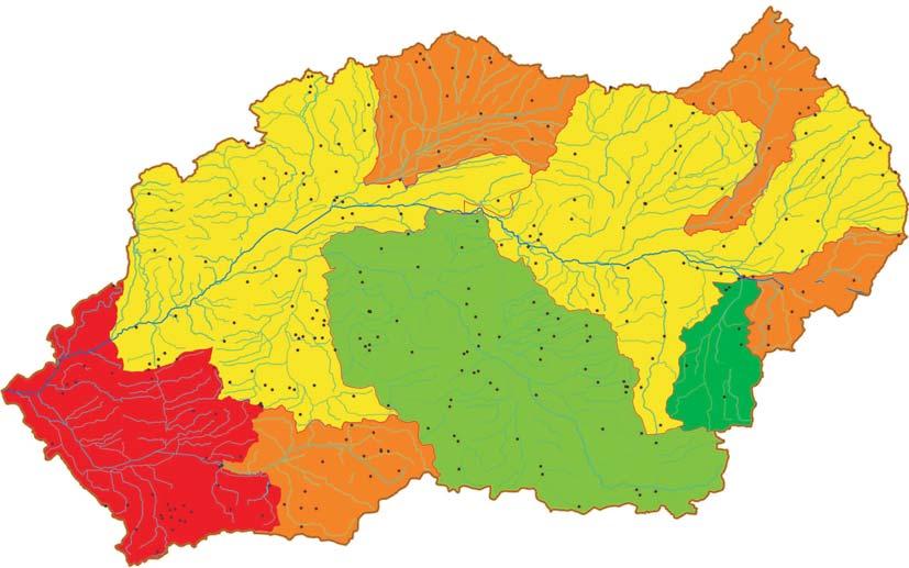 Status of groundwater resources reserves based on index considering exploitation at the level of water permits Fig. 3.