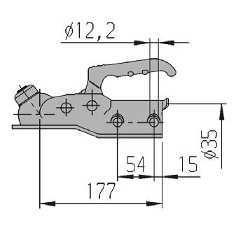 Zaczep kulowy AK 160 wykonanie A 267 311 1.