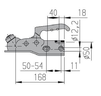 351 AL-KO Kugelkupplung Profi 1364112_B I 11/2008 Nacisk statyczny 120 kg poziomo + na krzyż Nr homologacji UE