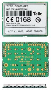 KONTROLER DWUCZĘSTOTLIWOŚCIOWEGO ODBIORNIKA GNSS 3 Rys.2. Moduł GE-863 GPS Firmware urządzenia ma wersje v. 1.5.2+. Na użytek skryptów użytkownika przeznaczone jest ok. 3MB pamięci NVM. 1.2 do 1.