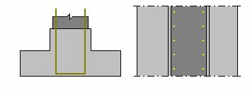 Gr = 16,50 (kn/m) * Obciążenie wymiarujące: Nr = 79,50kN/m My = 0,00kN*m/m * Zastępczy wymiar fundamentu: A_ = 0,55 (m) * Współczynniki nośności oraz wpływu nachylenia obciążenia: NB = 0,48 ib = 1,00