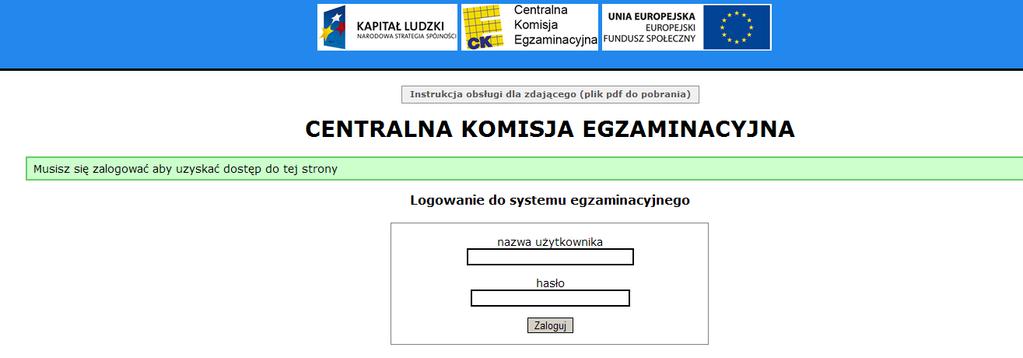 Przeprowadzanie części pisemnej egzaminu zawodowego z wykorzystaniem systemu elektronicznego Przed rozpoczęciem egzaminu z wykorzystaniem systemu elektronicznego zdający otrzymuje od przewodniczącego