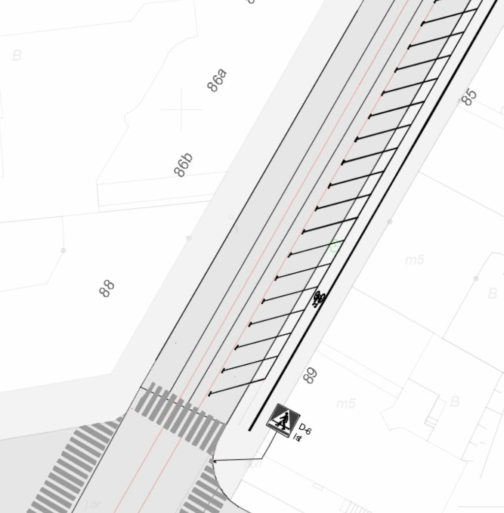 esowania poprowadzenia jezdni na przemian po prawej i lewej stronie torowiska tramwajowego.