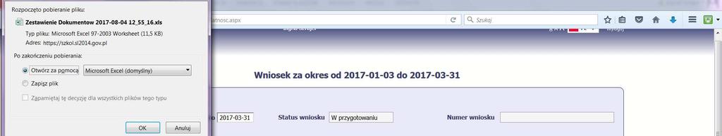 Wniosekopłatność-rozliczeniowy Wniosek rozliczający kilkadziesiąt