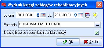 2. Przychodnia Pole Data wpisu występuje tylko w Karcie Księgi Pracowni RTG, natomiast pole Godzina wizyty w Karcie Księgi Poradni.