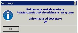 Przedstawiona zostanie także w kolumnie Status szczegółowa informacjo o decyzji w sprawie zgłoszenia Poszczególne ikony informują o sposobie rozpatrzenia reklamacji/zwrotu: Wszystkie pozycje