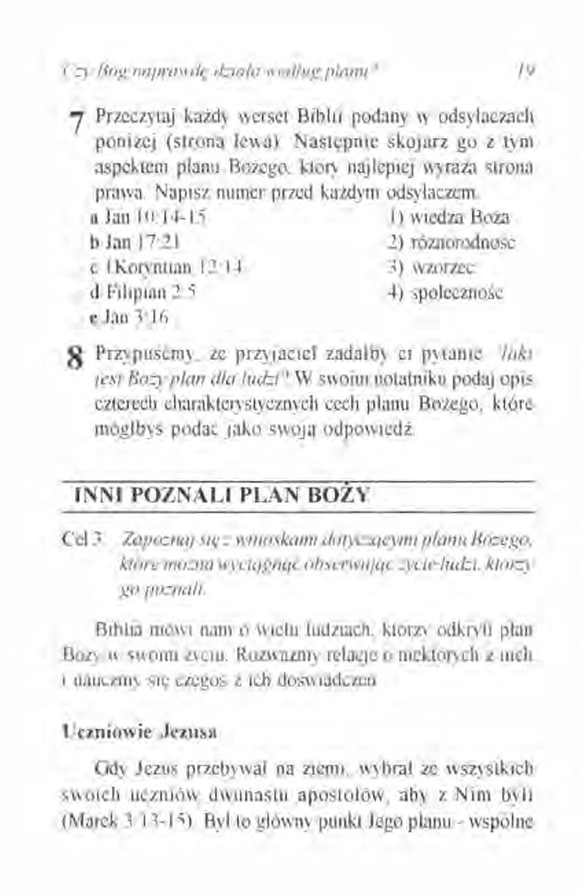 (';l' Bóg naprawdę dziale według planu? /9 7 Przeczytaj każdy werset Biblii podany w odsyłaczach poniżej (strona lewa).