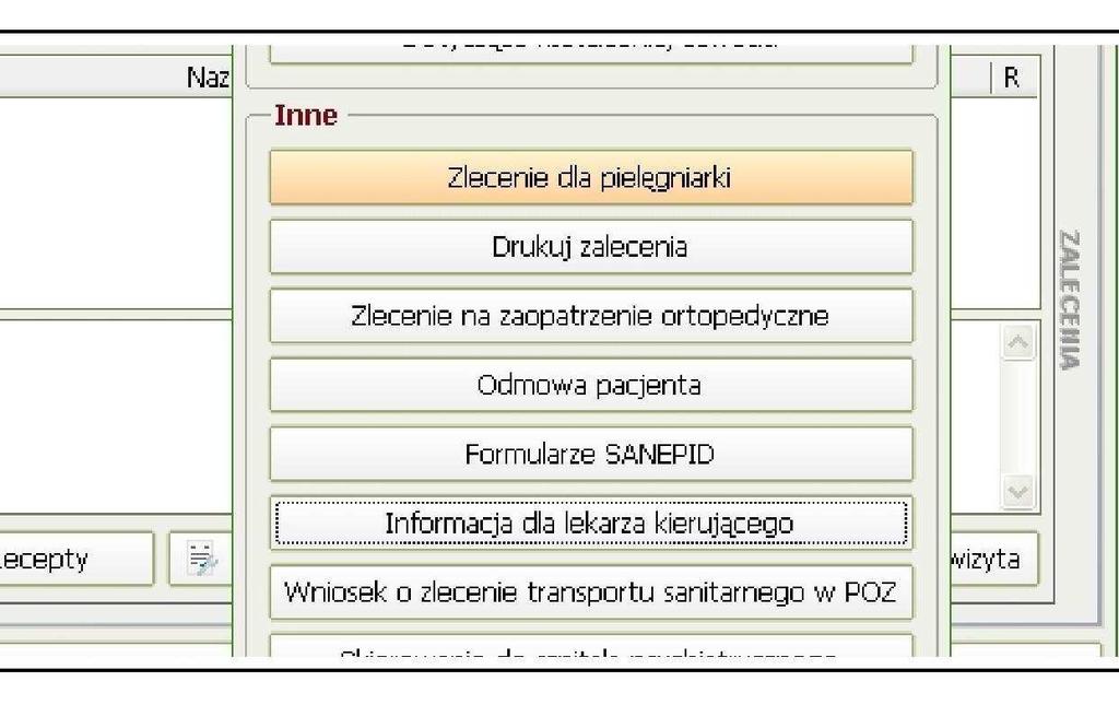 Z wysuwanego menu dostępnych opcji dokumentów,