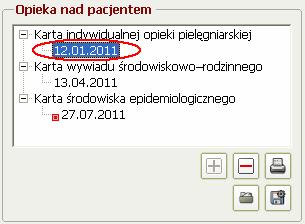 Wydruk Aby wydrukować kartę opieki należy wskazać