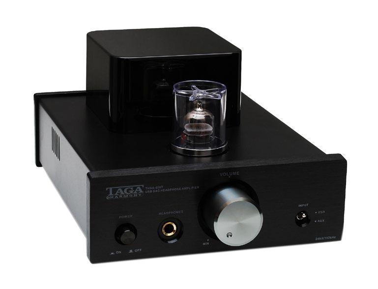 Wejścia analogowe: 1 x RCA stereo AUX, USB Wyjścia analogowe: 1 x RCA Pre-Out Moc wyjściowa: 2 x 500mW @ 100 Ω, Czysta klasa A Lampy: 1 x 12AX7 THD: Poniżej 0.