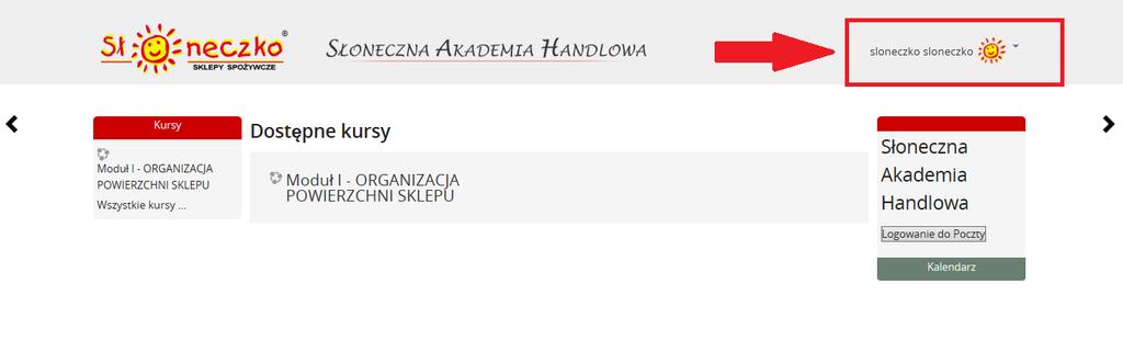 4. Następnie należy wpisać Nazwę użytkownika i Hasło, które każdy z użytkowników otrzymuje drogą mailową lub poprzez koordynatora sieci Słoneczko po uzupełnieniu i podpisaniu Formularza