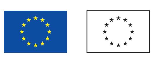 Budowa flagi UE Rys. 14 Flaga Unii Europejskiej Symbol UE składa się z 12 gwiazd. Logo UE ma kształt niebieskiej prostokątnej flagi, której szerokość stanowi półtorej długości wysokości.