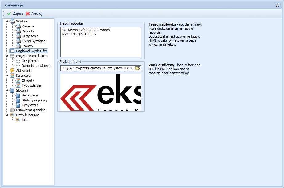 Ustawienie podstawowych preferencji pracy Po uruchomieniu programu należy skonfigurować jego parametry pracy.