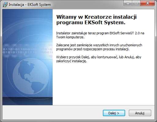 Instalacja Program instalacyjny Program jest dystrybuowany w wersji elektronicznej. Po pobraniu instalatora ze wskazanej lokalizacji należy go uruchomić w celu rozpoczęcia instalacji.