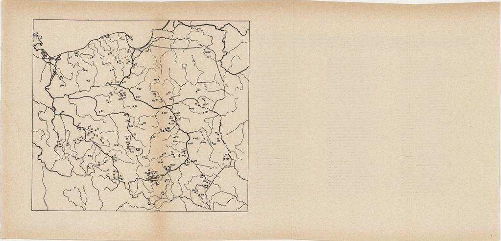 Fig. 1. Map showing important archaeological sites investigated in 1968 (discussed in the papers by J. Machnik, Z. Woźniak and H. Zoll- Adamik).