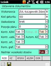 CP<90, po przystąpieniu do dodawania nowego kwitu zrywkowego w polu Czynność będzie już wpisana czynność ZDD.CP<90). Automatycznie wpisane dane możemy poddać ponownej edycji. 1.2.3.