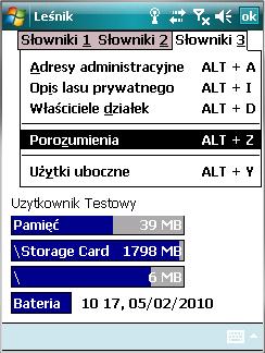 Ta część służy do określania, które obszary (adresy leśne) należą do danego właściciela.