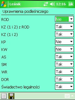 dostęp użytkownik ze statusem 3-podleśniczy, wskazywanie udostępnionych dokumentów odbywa się poprzez ustawienie odpowiedniego statusu