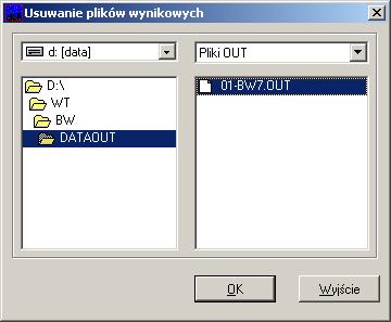 Dane wejściowe program czerpie z pliku o rozszerzeniu *.d-r (generowanego przez system). Plik ten zawiera m.in.: wartości rzędnych i wartości poszczególnych funkcji w tych rzędnych.