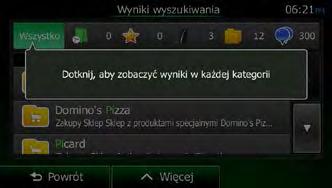 Jeśli preferowany obszar nie jest widoczny po wpisaniu kilku liter, naciśnij liście., a następnie wybierz jeden z obszarów znajdujących się na 7.