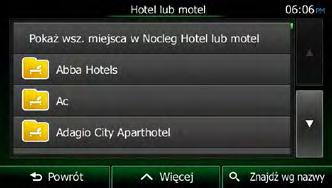 Hotel lub Motel), którą chcesz przeszukać, lub naciśnij, aby wykonać wyszukiwanie w całej kategorii. 8.