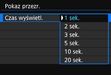 3 Pokaz przezroczy (automatyczne odtwarzanie) Element OWszystkie obrazy idata nfolder kfilmy zzdjęcia 9Ocena Opis opcji odtwarzania Odtworzone zostaną wszystkie zdjęcia i filmy znajdujące się na