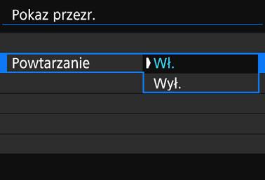 Odtworzone zostaną tylko filmy znajdujące się na karcie pamięci. Odtworzone zostaną tylko zdjęcia znajdujące się na karcie pamięci. Zostaną wyświetlone tylko zdjęcia i filmy z wybraną oceną.