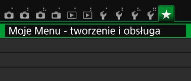 3 Zapisywanie pozycji na karcie Moje menuk Na karcie Moje menu można zapisać do sześciu pozycji menu i funkcji indywidualnych, których ustawienia są często zmieniane.