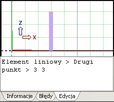 Element może zostać utworzony przez wprowadzenie jego parametrów w linii komend: W widoku 2D: aby
