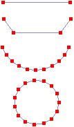 Uaktywnij funkcję siatki i wybierz liczbę, rozmiar lub rozkład i zmienność siatki wzdłuż linii / każdego z segmentów polilinii. a.