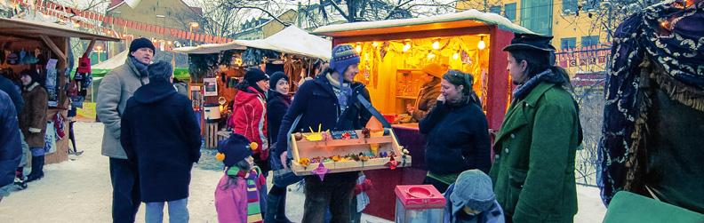 Neustädter Gelichter Radość bożonarodzeniowa Miasto bożonarodzeniowe to więcej niż sam jarmark Striezelmarkt. W Dreźnie odwiedzających kusi jeszcze dziesięć innych jarmarków.